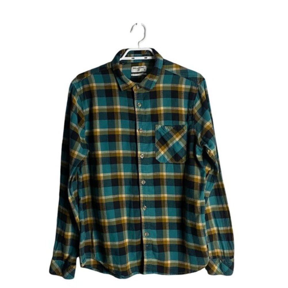 Billabong Men's Plaid Core Fit Freemont Button-Down Flannel